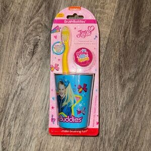 Jojo Siwa Brush Buddies - toothbrush, cup, brush cap set